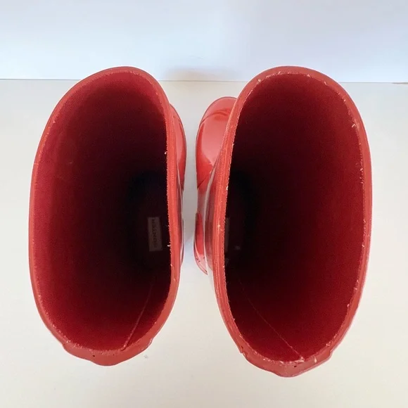 Hunter Kids’ Original Tall Rain Boots in Military Red, size B3/G4 UK2 - Picture 6 of 9